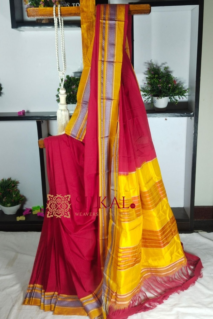 Ilkal Handloom Cotton Silk Special Chikki Border Saree