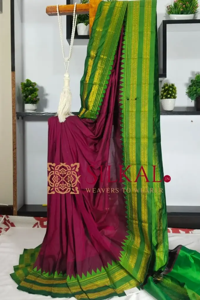 SKL3154 Ilkal Rudhrakshi Naryanpeth Saree 