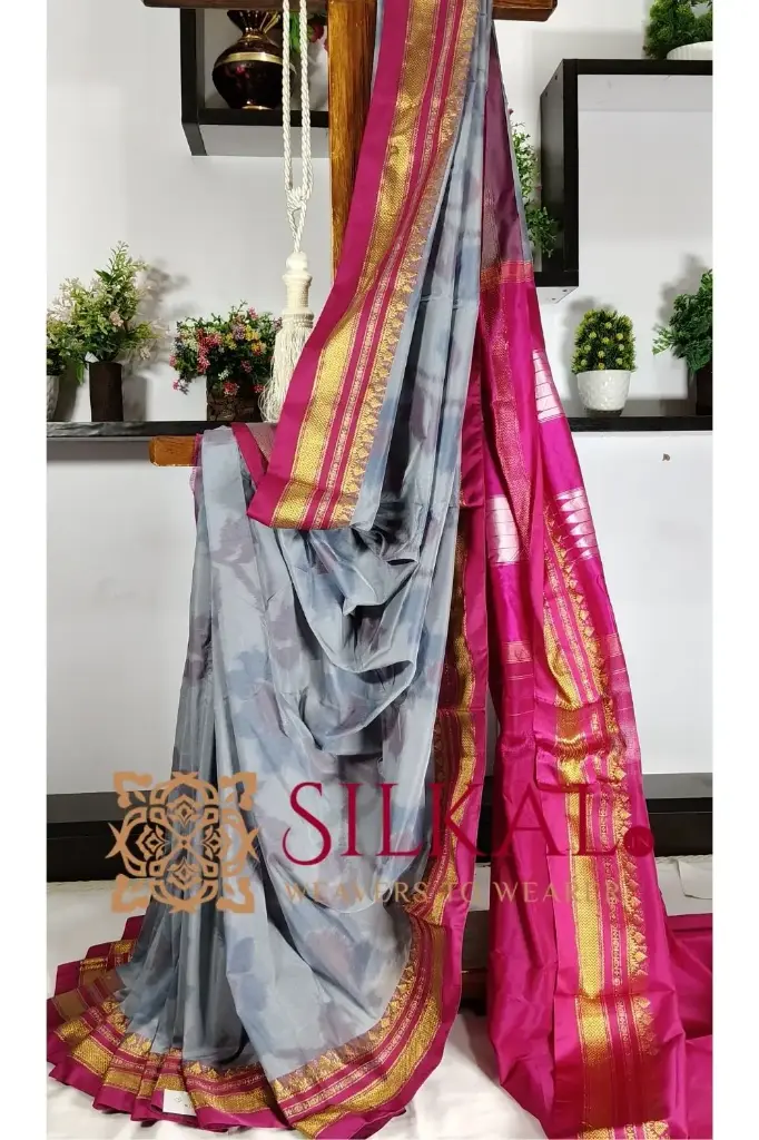 SKL03314 Ilkal Ikkat Print Cotton Silk Saree  