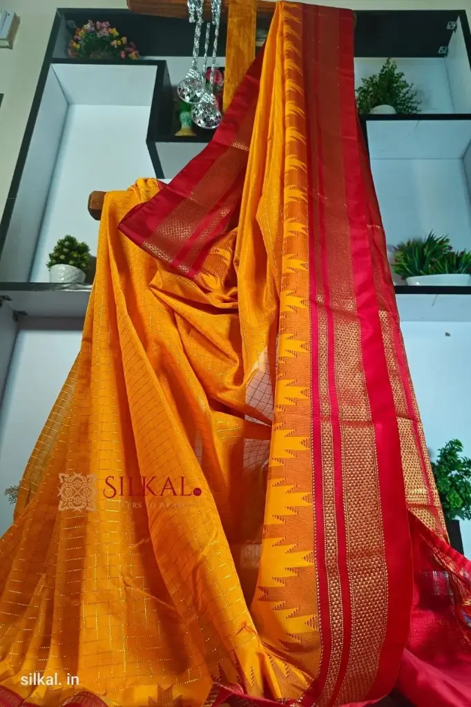 SKL1404 Ilkal Chandrunga Temple Saree 