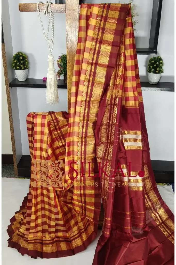 SKL03439 Ilkal Pure Silk Saree 