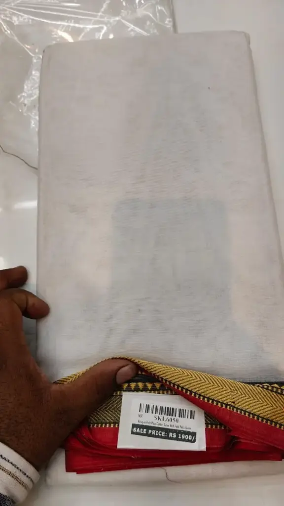 SKL03583 Ilkal Narayan Peth Plain Cotton Saree With Patti Pallu Saree