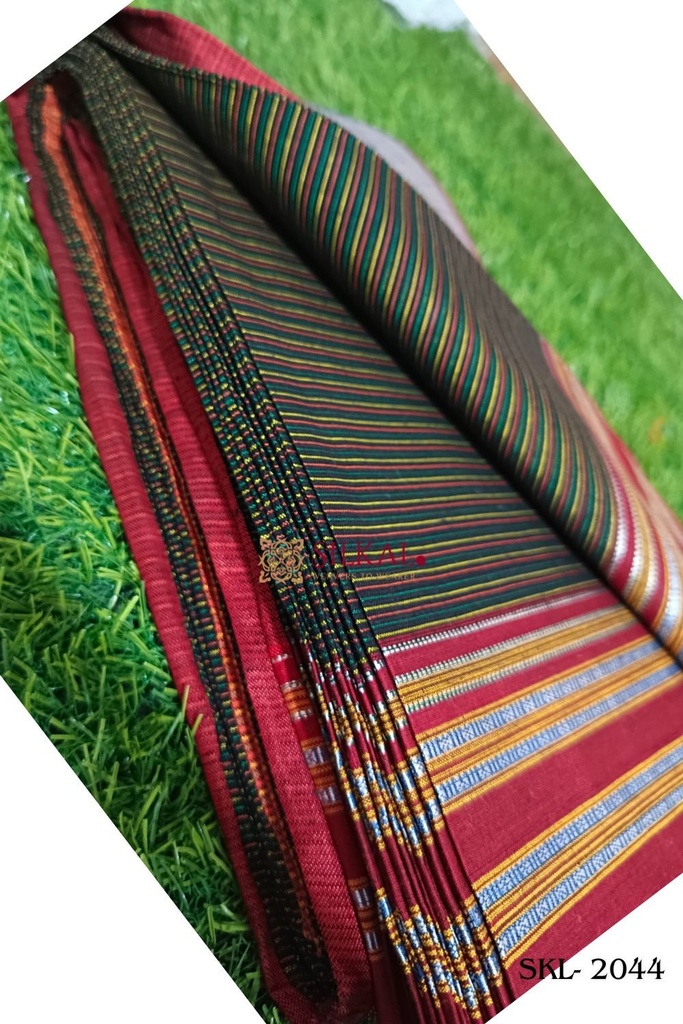 Ilkal Viscose Silk Kaddi Saree With Gomi Border