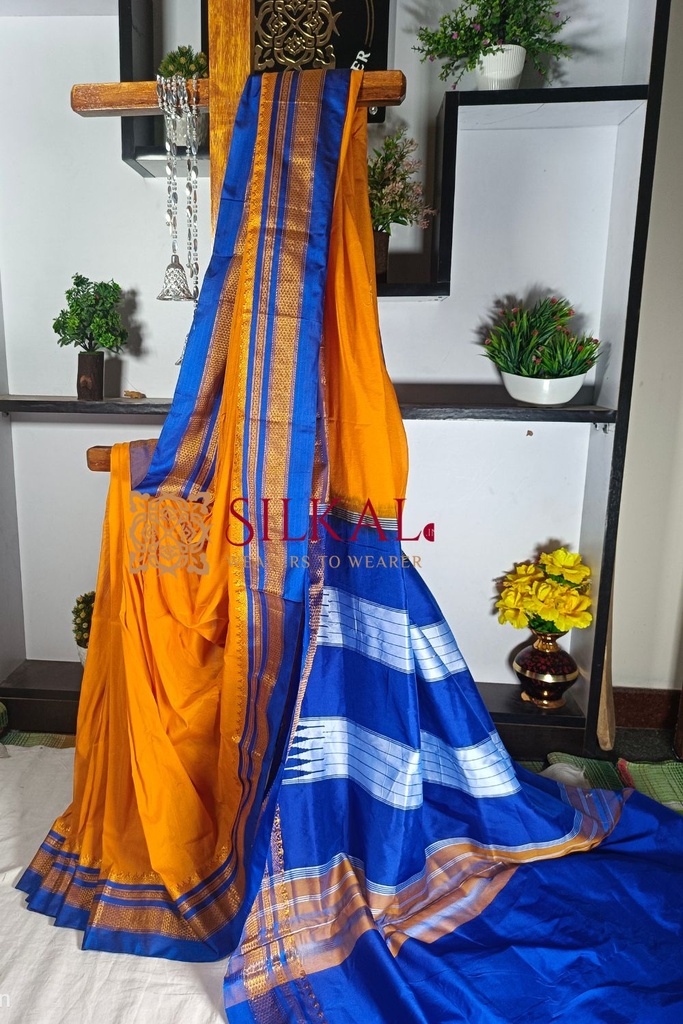 Ilkal Cotton Silk With Chikki Paras Border Saree