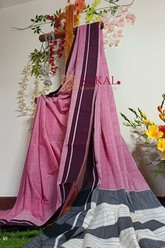 Patteda Anchu Pure Cotton Handloom Saree