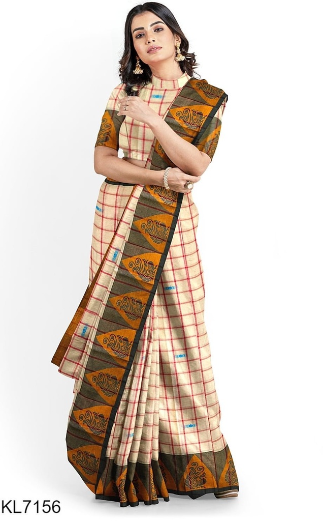 Banahatti Gopika Checks Butta Saree
