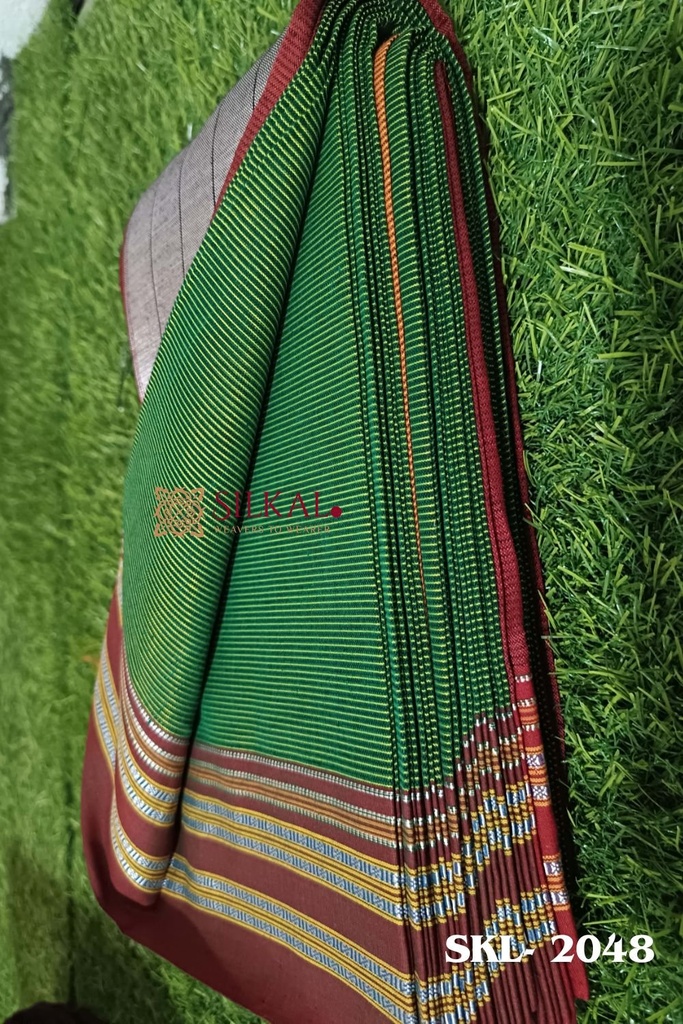 Ilkal Viscose Silk Kaddi Saree With Gomi Border