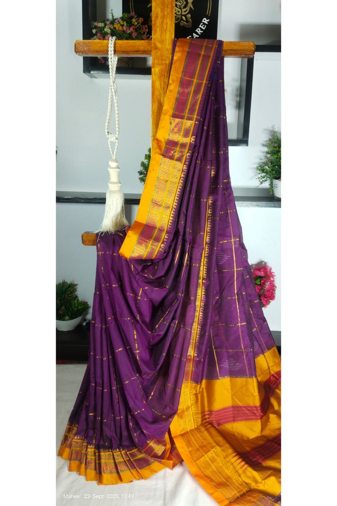 Ilkal Mercerized Sonamati Cotton Butta Saree