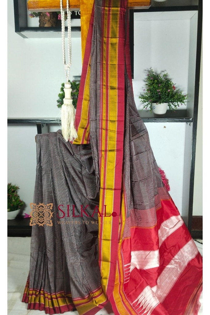 Ilkal Kaddi Cotton Saree