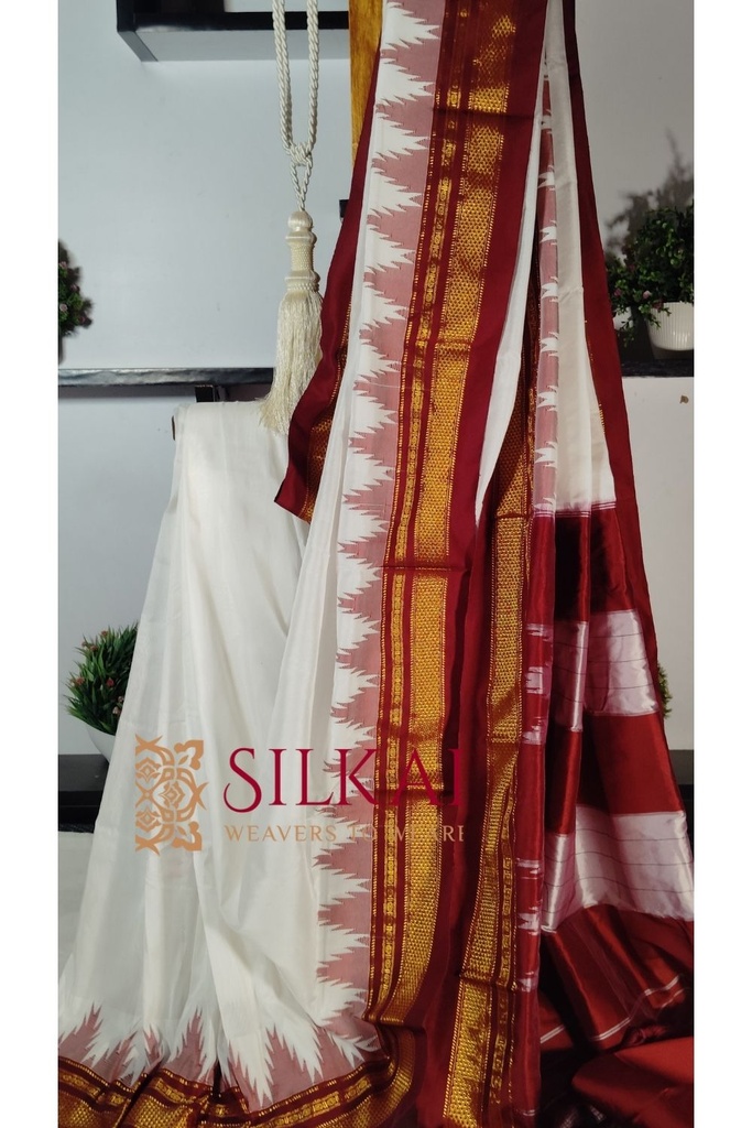 Ilkal Temple Cotton Silk Saree