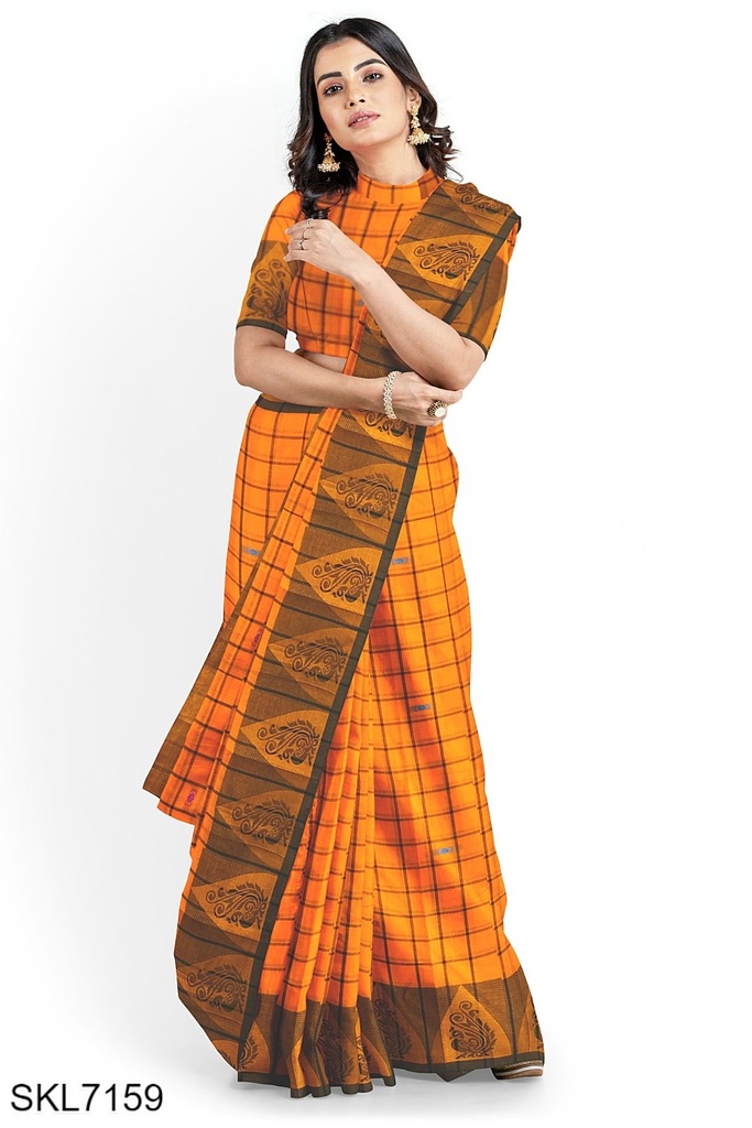 Banahatti Gopika Checks Butta Saree
