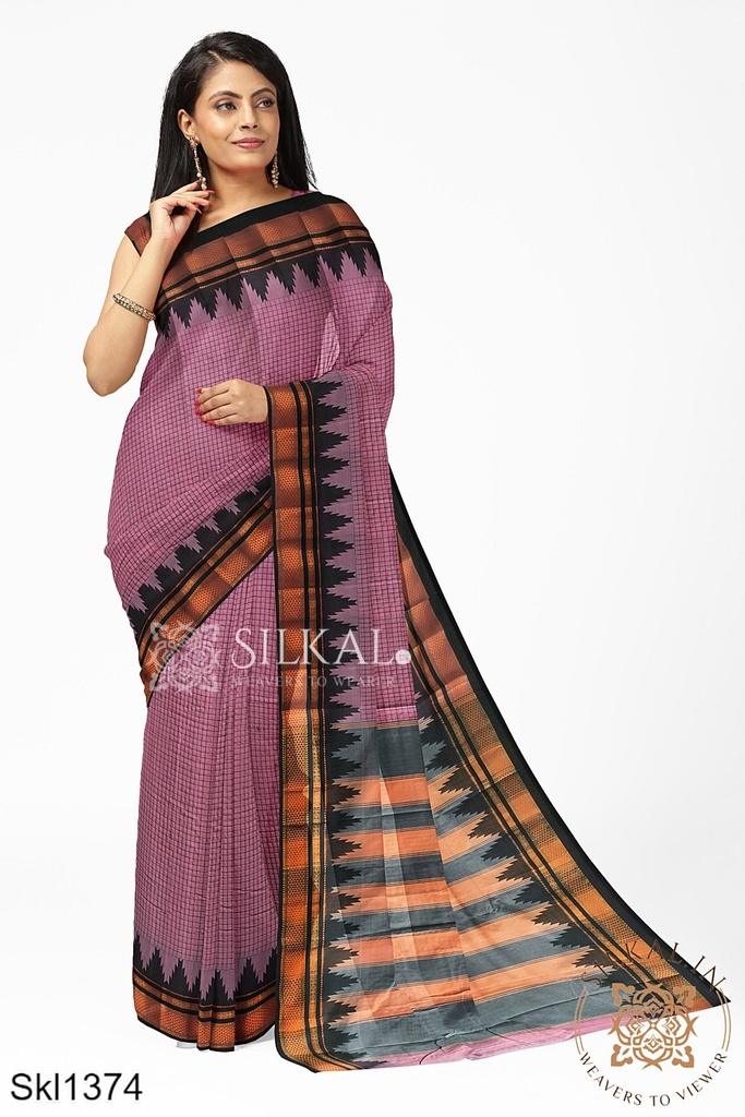 Ilkal Checks Chaduranga Saree