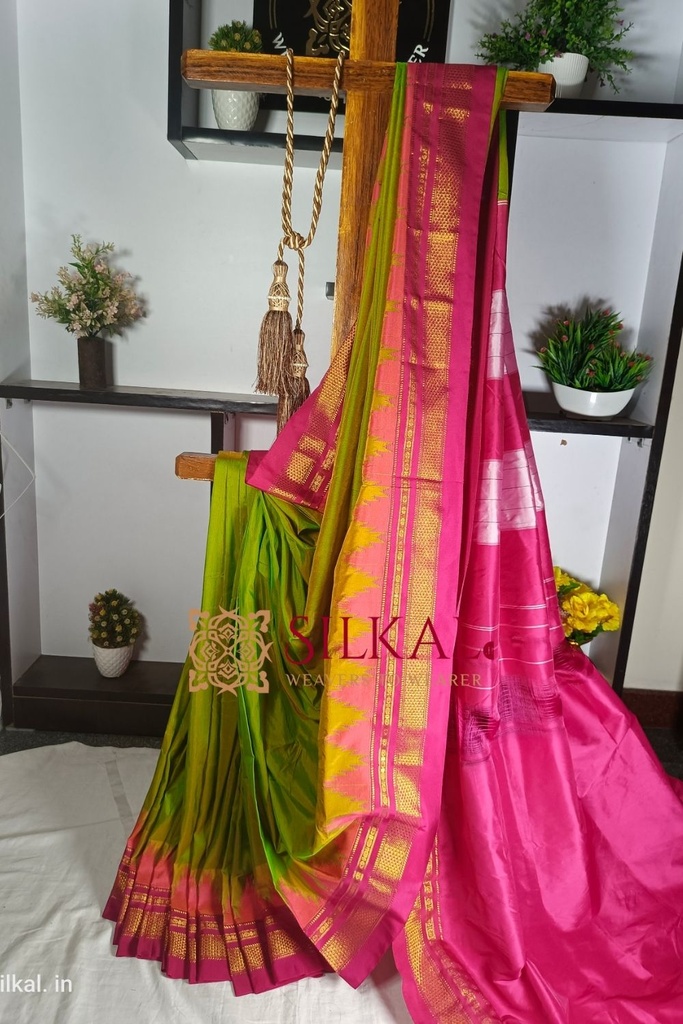 Ilkal Cotton Silk Temple Saree