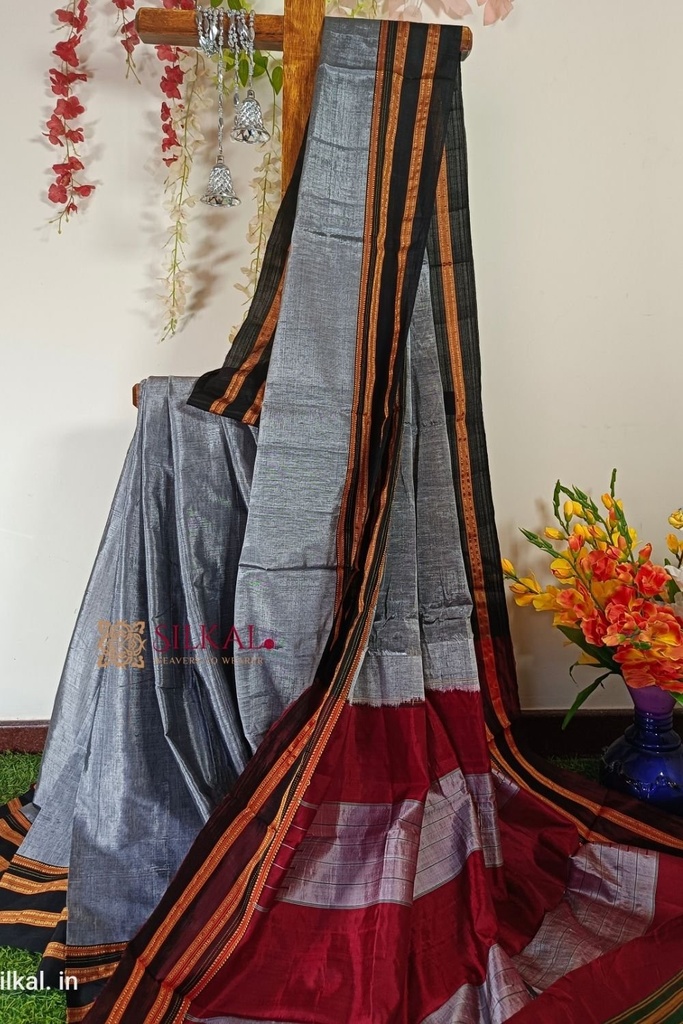 Ilkal Handloom Viscose Cotton Silk Special Gayatri Border Saree
