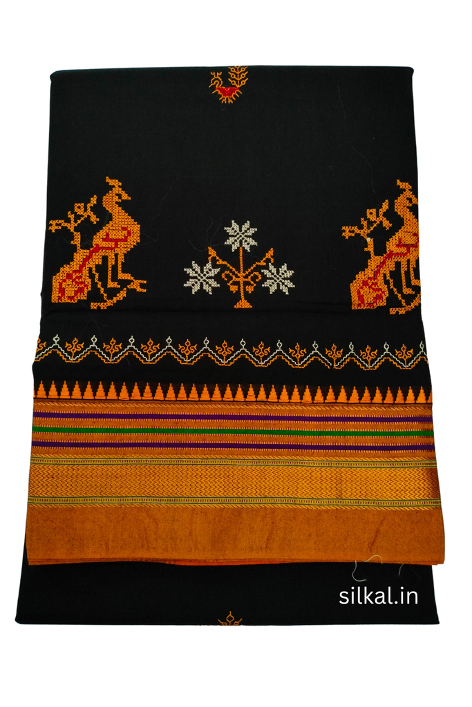 Ilkal Kasuti Work Silk By Cotton
