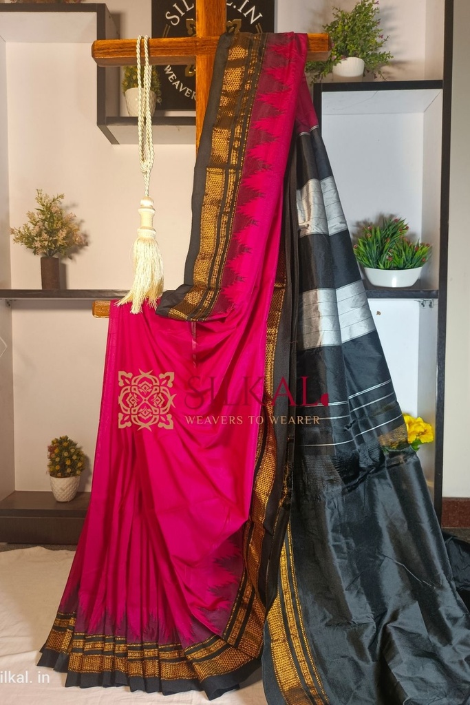 Ilkal Cotton Silk Temple Saree