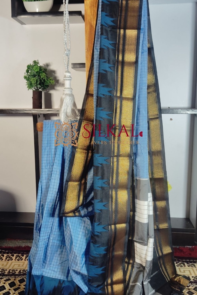 One Side Border Chandarana Temple Saree