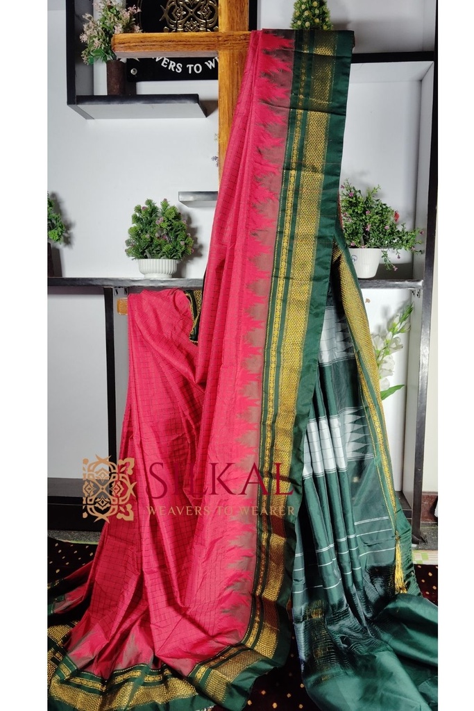 Ilkal Cotton Silk Chadaranga Temple