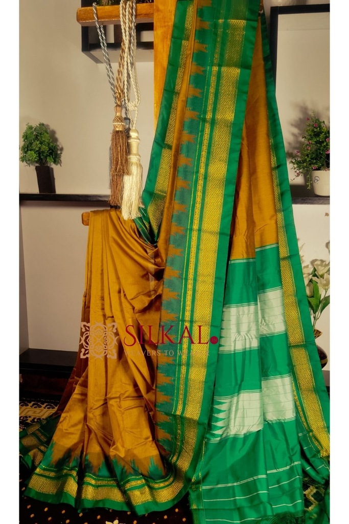 Ilkal Cotton Silk Temple Saree