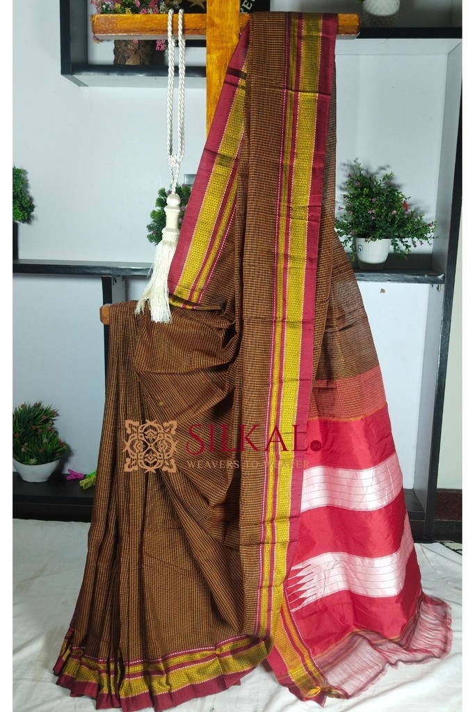 Ilkal Kaddi Cotton Saree