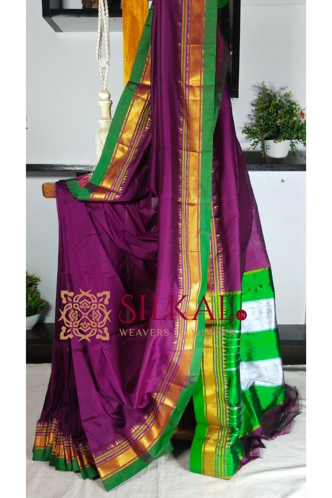 Ilkal Plain Mercerised Silk