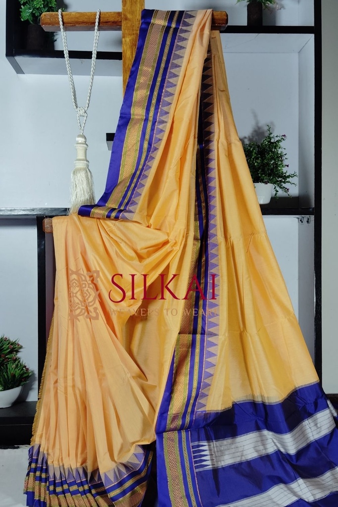 Ilkal Embossed With Mercerized Cotton Saree