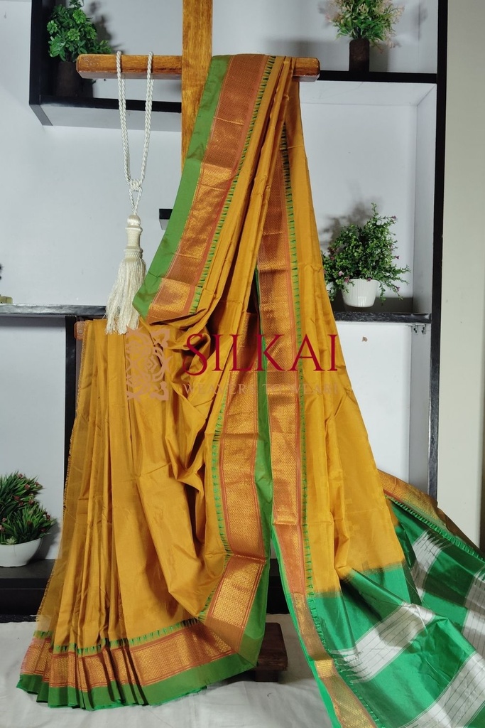 Ilkal Embossed With Mercerized Cotton Saree