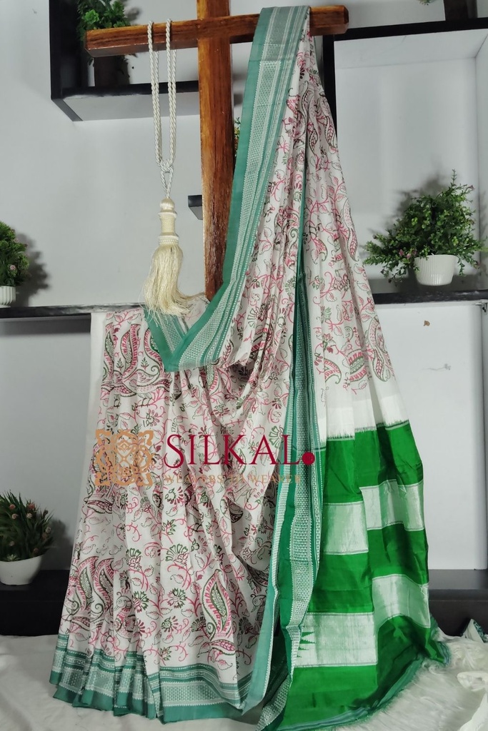 Ilkal Handloom Cotton Silk Print Saree