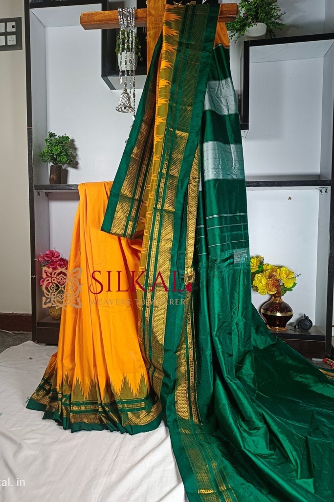 Ilkal Temple Cotton Silk Saree