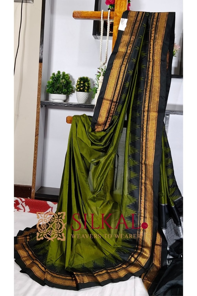 Ilkal Temple Cotton Silk Saree