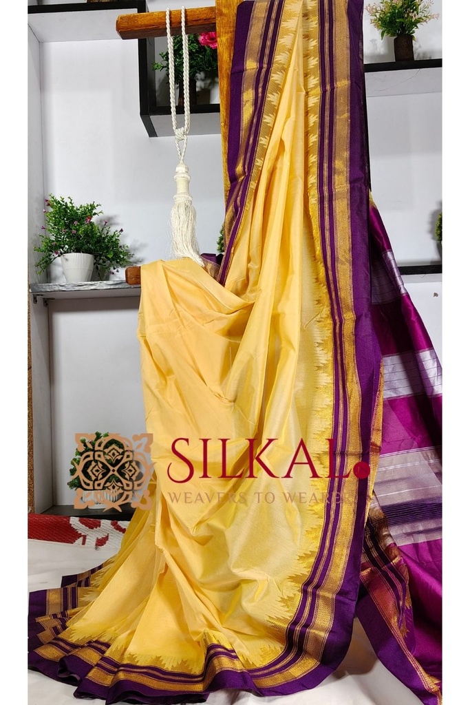 Ilkal Temple Cotton Silk Saree