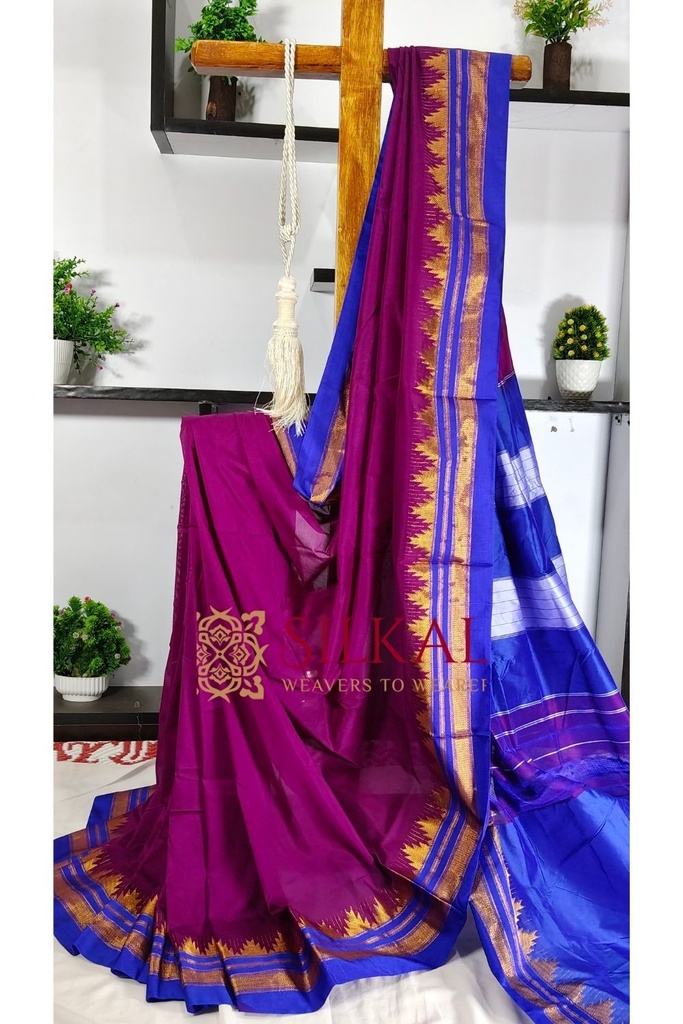 Ilkal Cotton Silk Temple Saree
