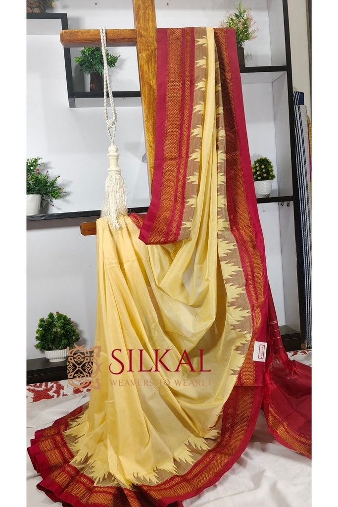 Ilkal Cotton Silk Temple Saree