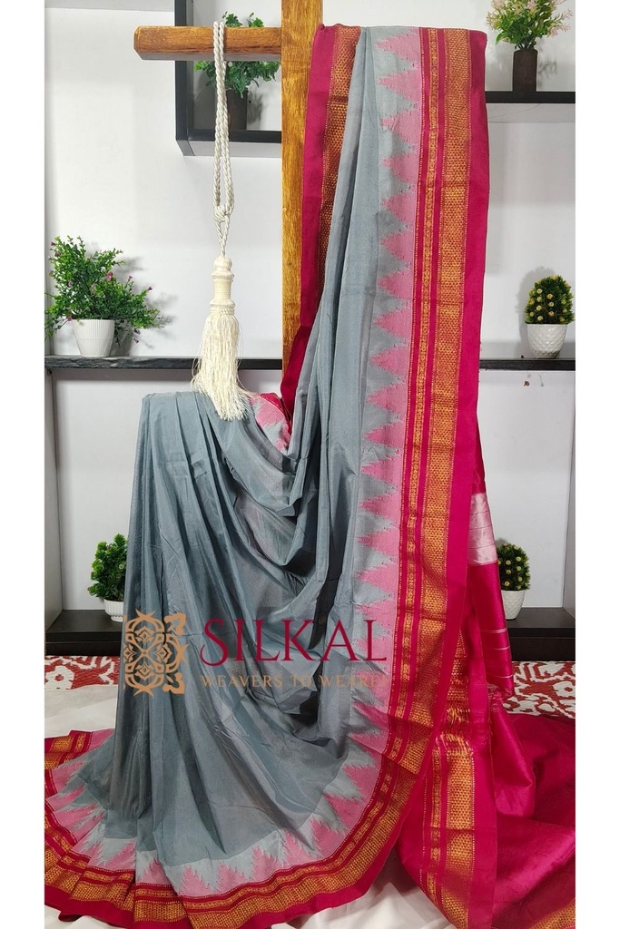 Ilkal Cotton Silk Temple Saree