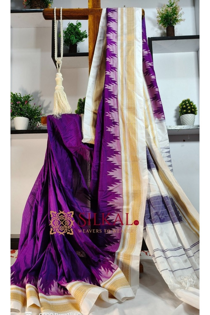 Ilkal Temple Cotton Silk Saree