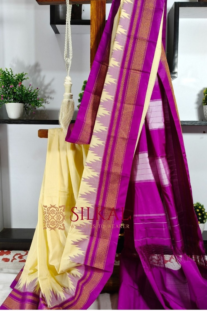 Ilkal Temple Cotton Silk Saree