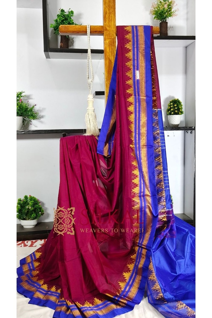 Ilkal Cotton Silk Temple Saree