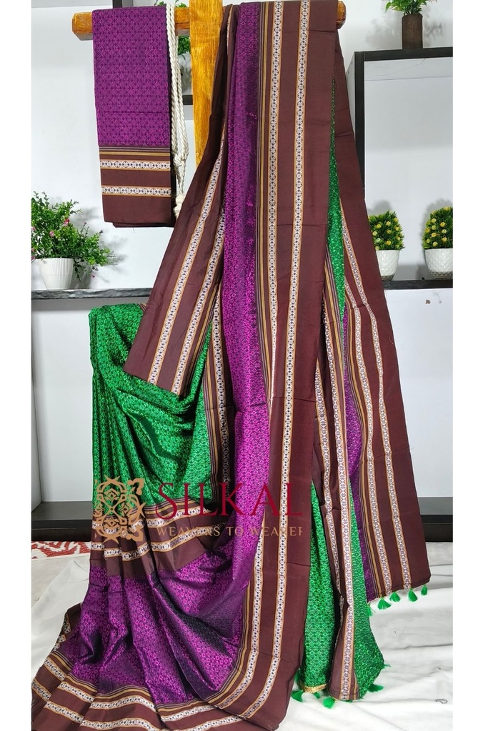 ILKAL KHANA VISCOSE COTTON MIX SAREE