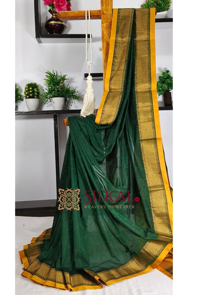 Ilkal Embossed With Mercerized Cotton Saree