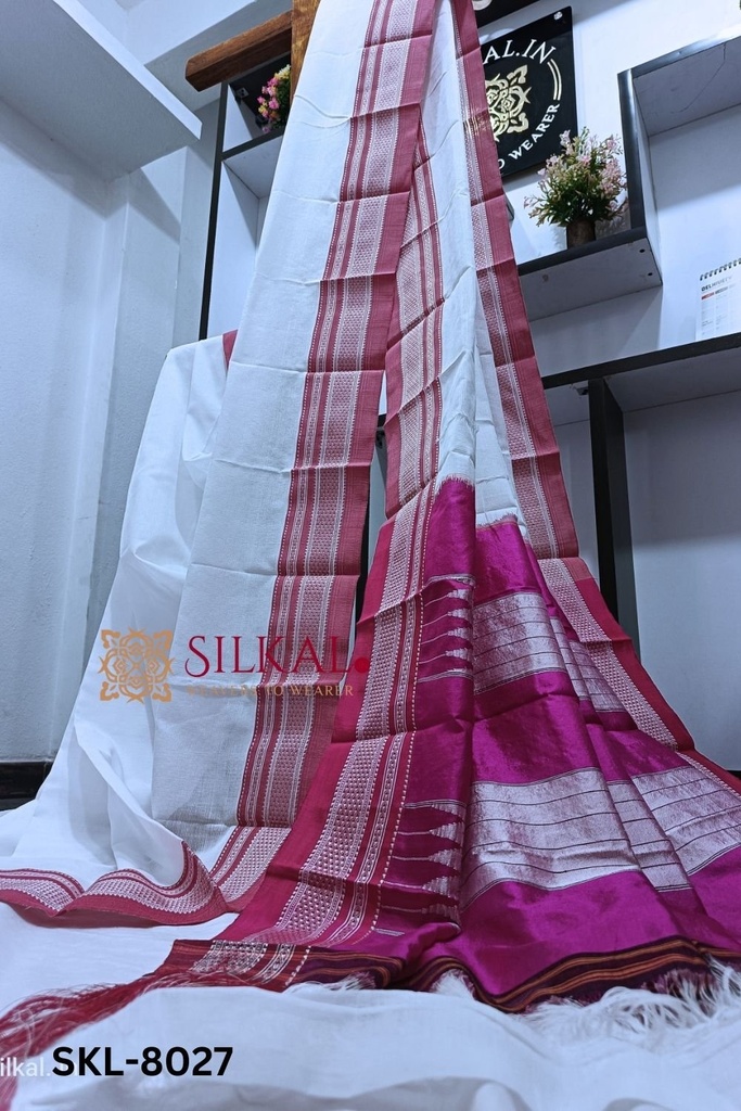 Ilkal Handloom Cotton Silk Chikki Paras Border