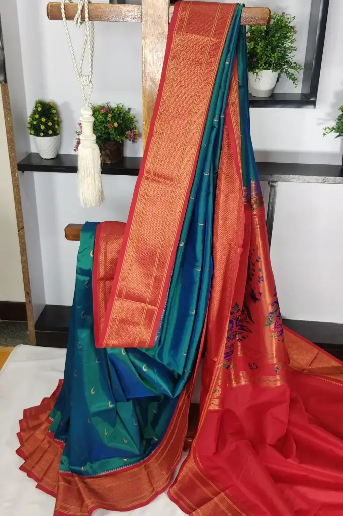 SKL03431 Royal Paithani Jari Butta Soft Silk Saree 