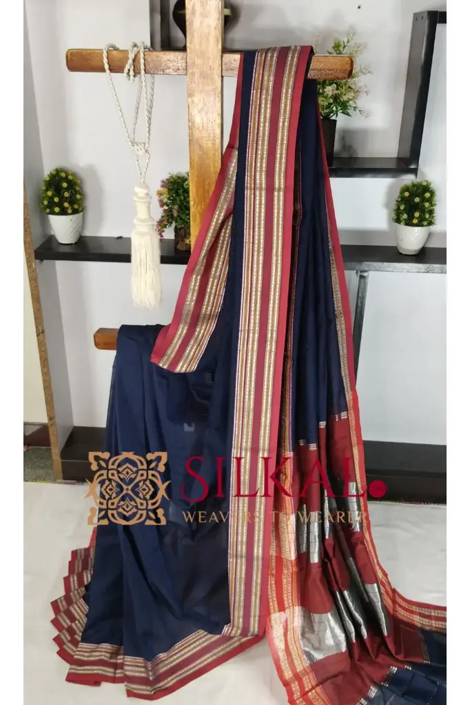 SKL03419 ILKAL NIB Cotton Gomi Border Saree 