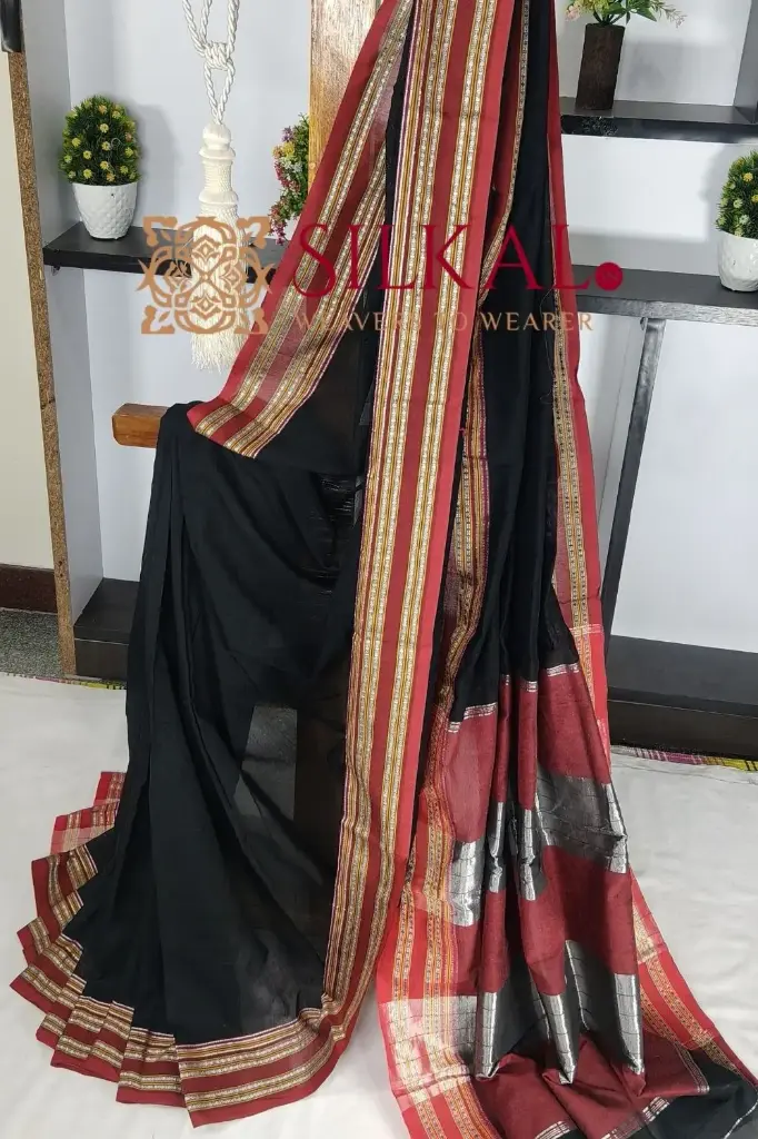 SKL03423 ILKAL NIB Cotton Gomi Border Saree 
