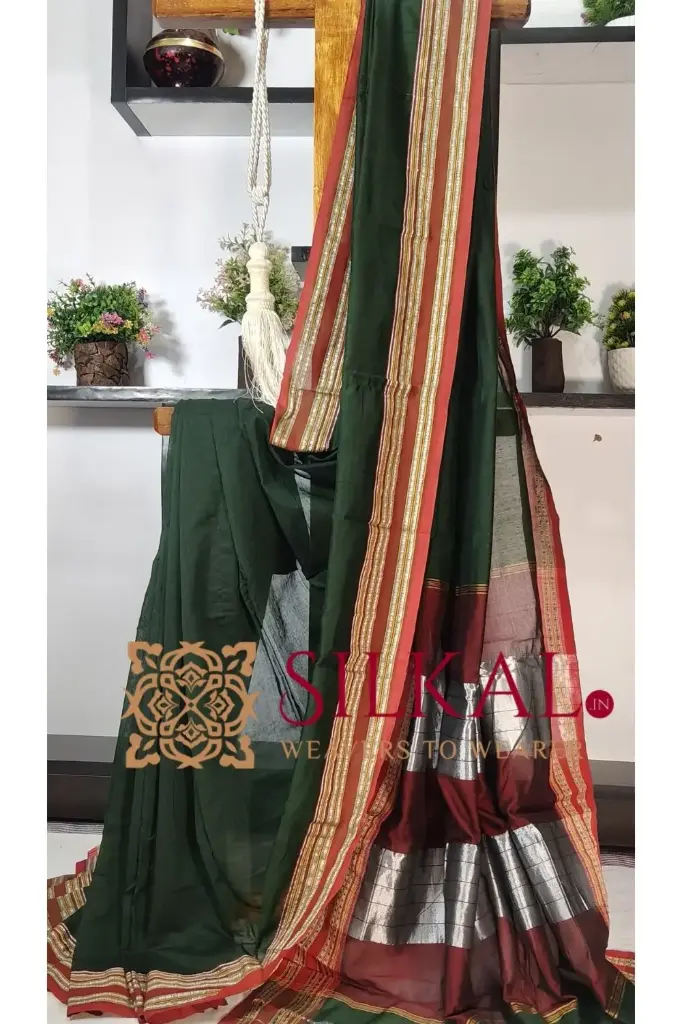 SKL03373 ILKAL NIB Cotton Gomi Border Saree 