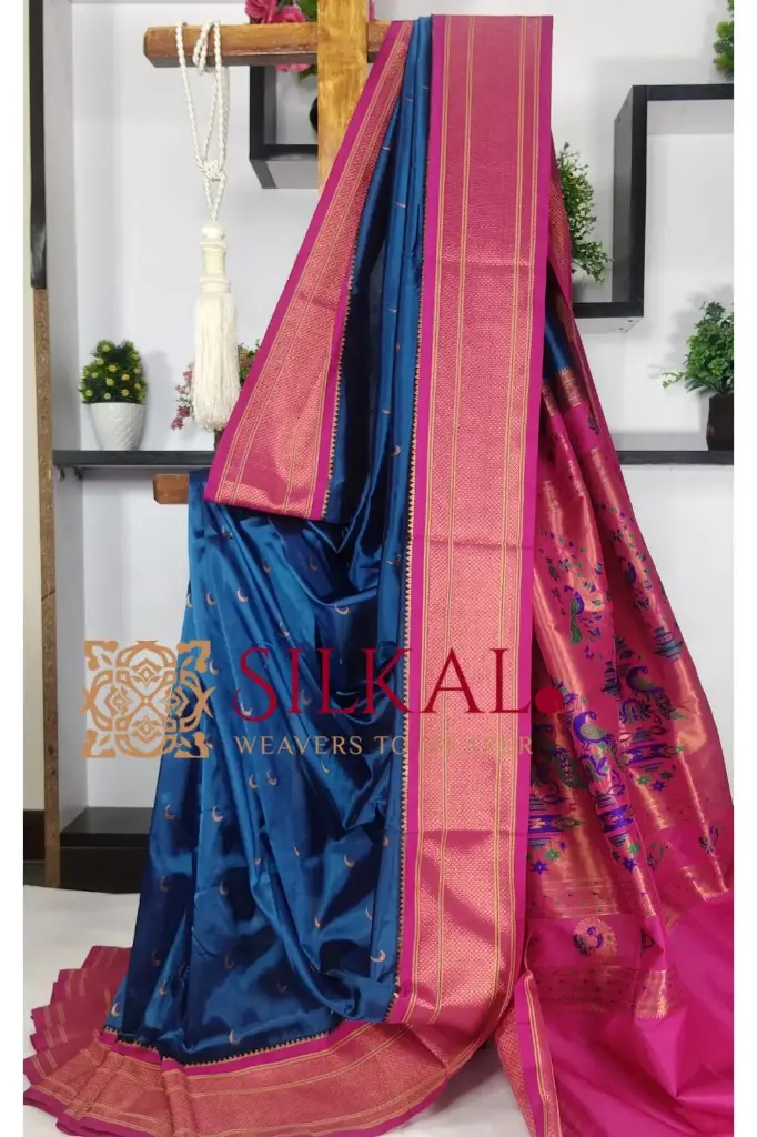 SKL03430 Royal Paithani Jari Butta Soft Silk Saree 