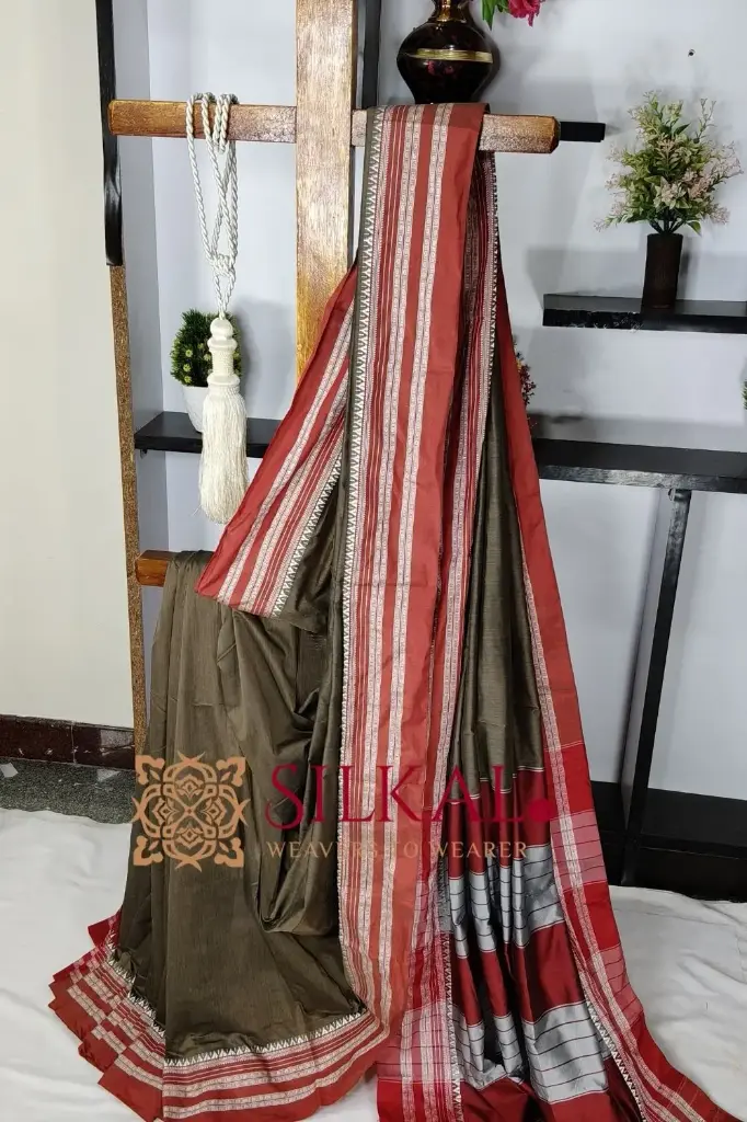 SKL03475 ILKAL COTTON GAADI DADI SAREE 