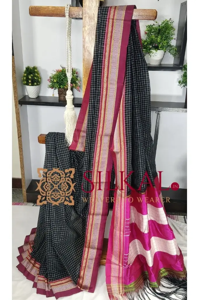 SKL3231 Ilkal Cotton Silk Chikki Paras Handloom Saree 