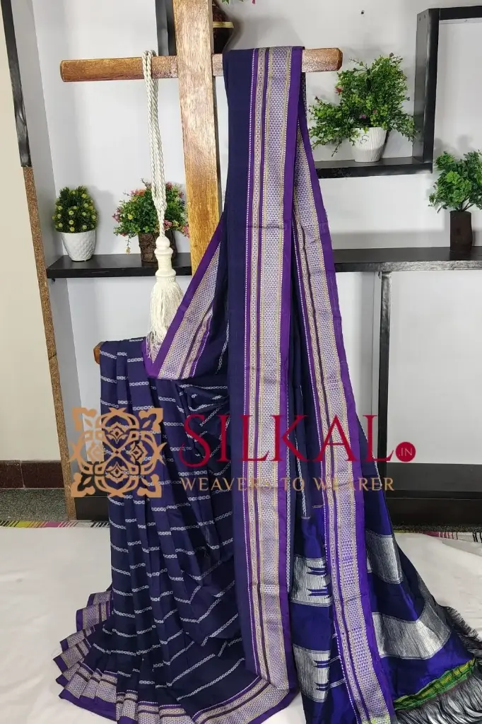 SKL3245 Ilkal Cotton Silk Chikki Paras Handloom Saree 