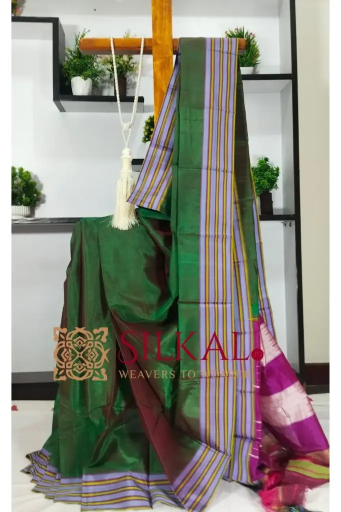 SKL3217 Ilkal Viscose Cotton Silk Handloom Saree 