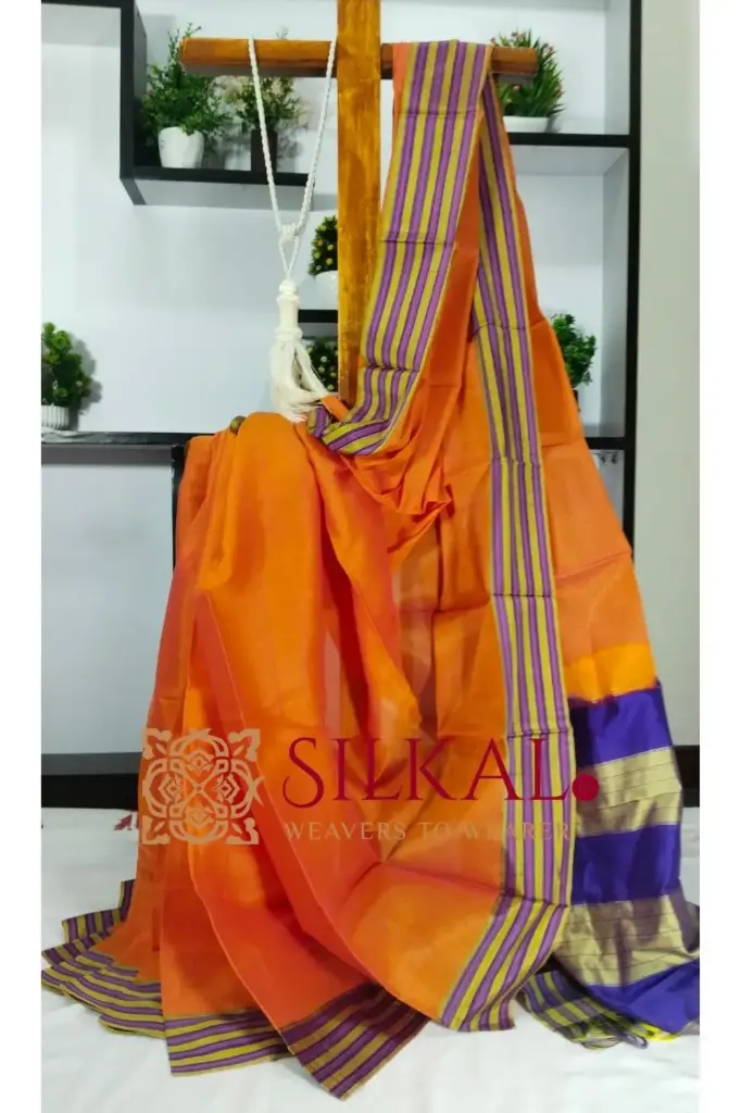 SKL3219Ilkal Viscose Cotton Silk Handloom Saree  